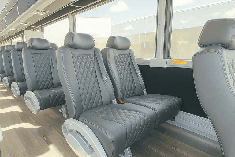 interior of Muncie Charter Bus charter bus